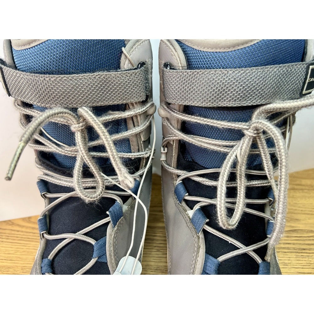 Salomon Womens Snowboard Boots Size 6 Gray Blue Quick Lace All Mtn Freestyle - Picture 2 of 10